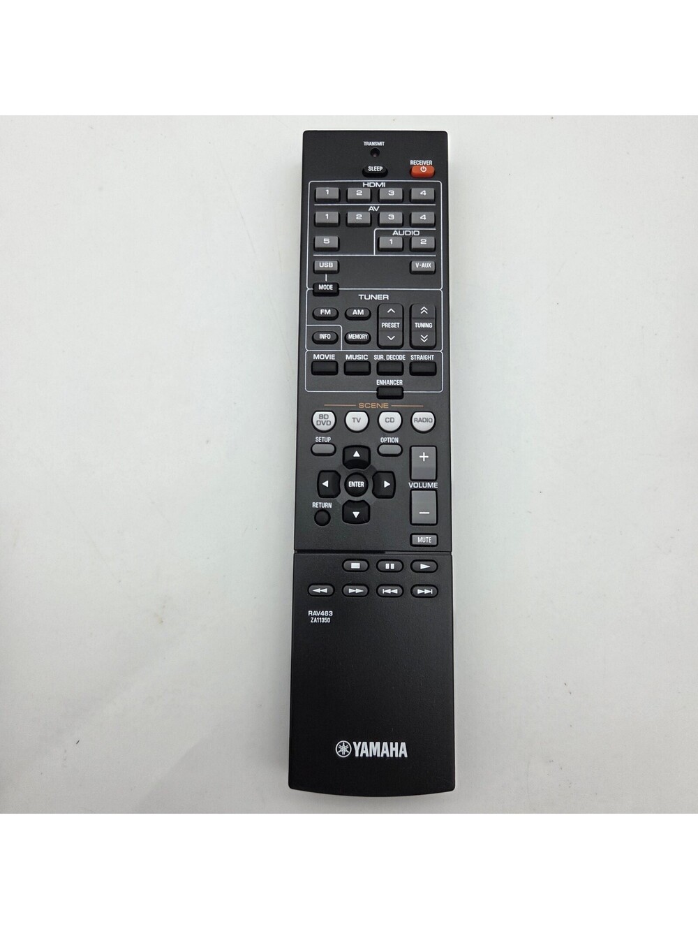 Genuine Yamaha RAV463 ZA11350 Remote Control HT-R3066 RX-V373 RX-V375 YH-T399U